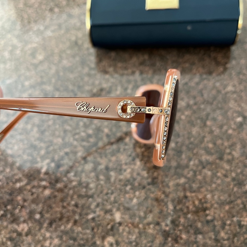 CHOPARD LADIES BROWN CRYSTAL SUNGLASSES